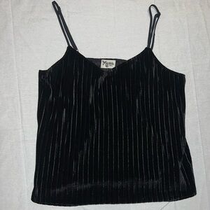 Show Me Your MuMu Black Velvet Cami Tank Top
